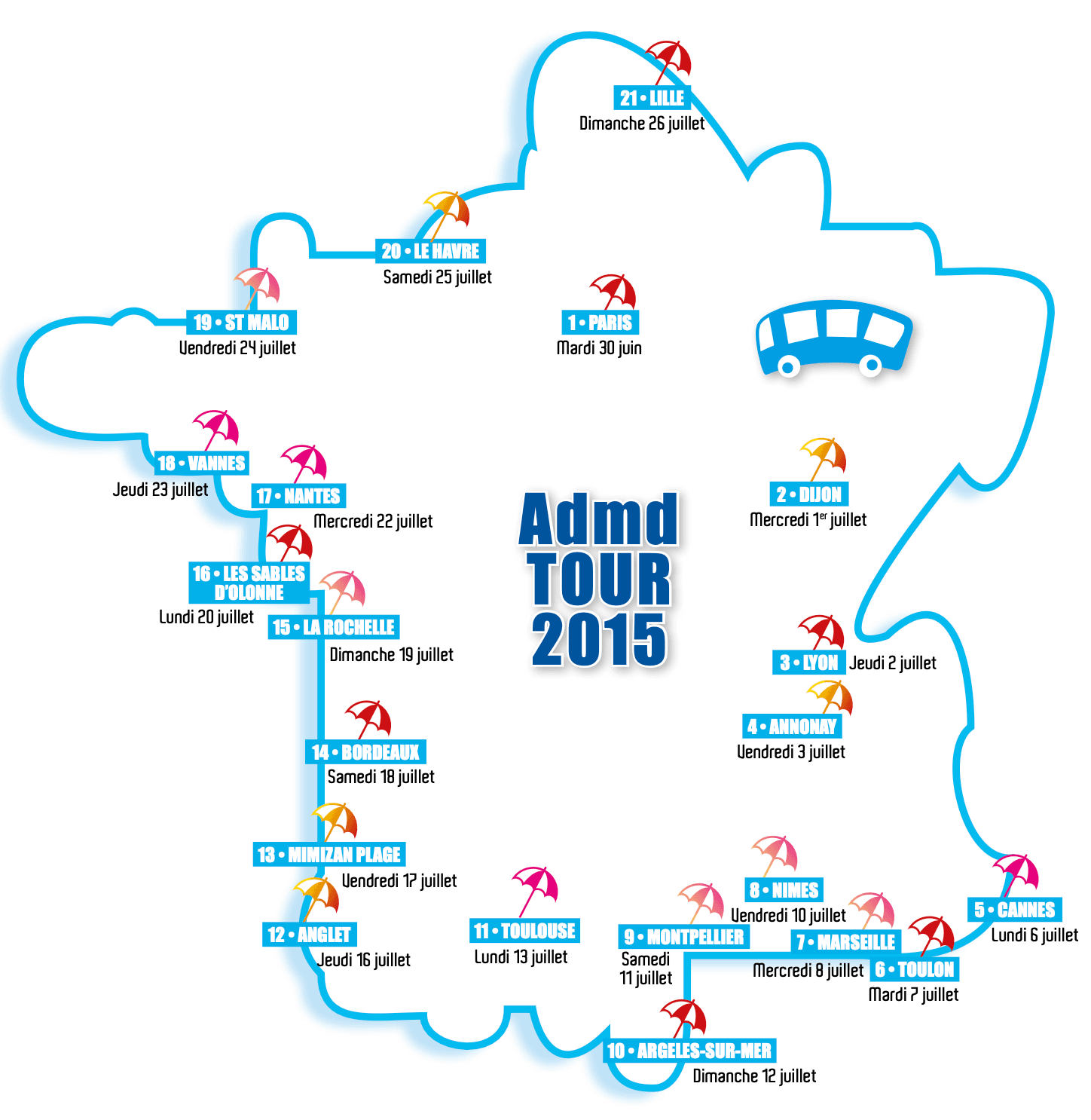 Affiche de l'édition 2015 de l'ADMD Tour