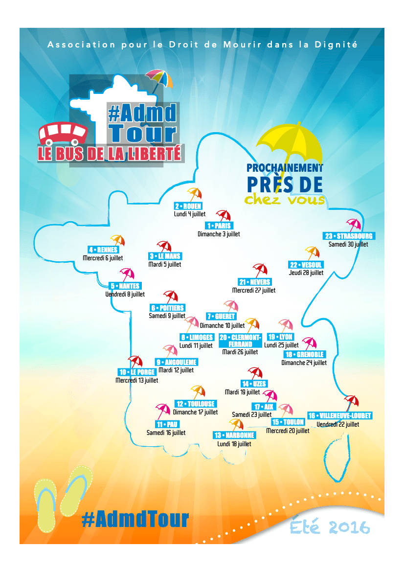 Affiche de l'édition 2016 de l'ADMD Tour