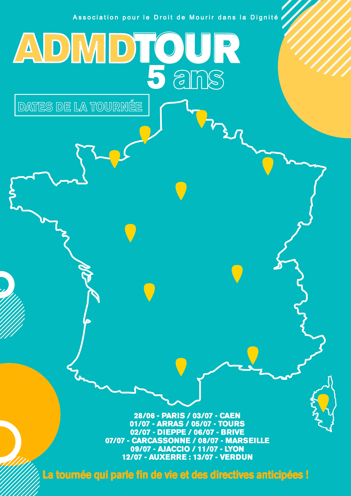 Affiche de l'édition 2019 de l'ADMD Tour