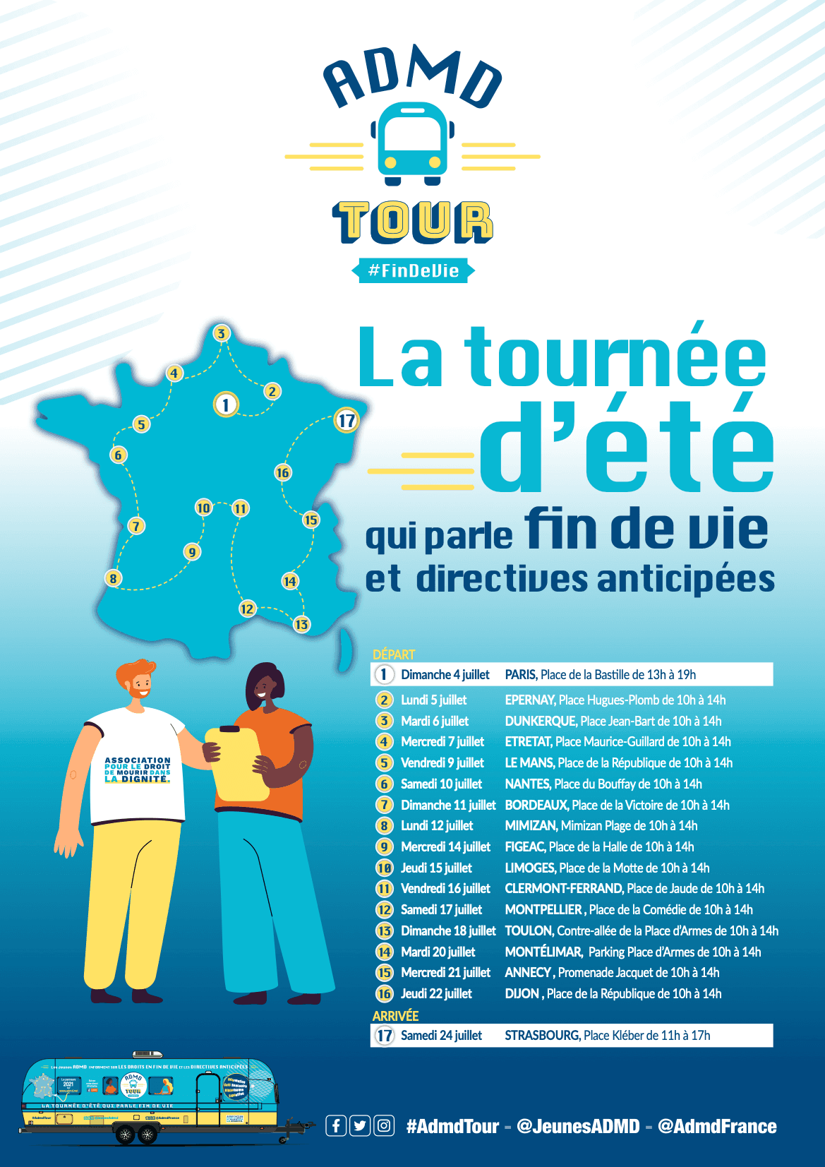 Affiche de l'édition 2021 de l'ADMD Tour