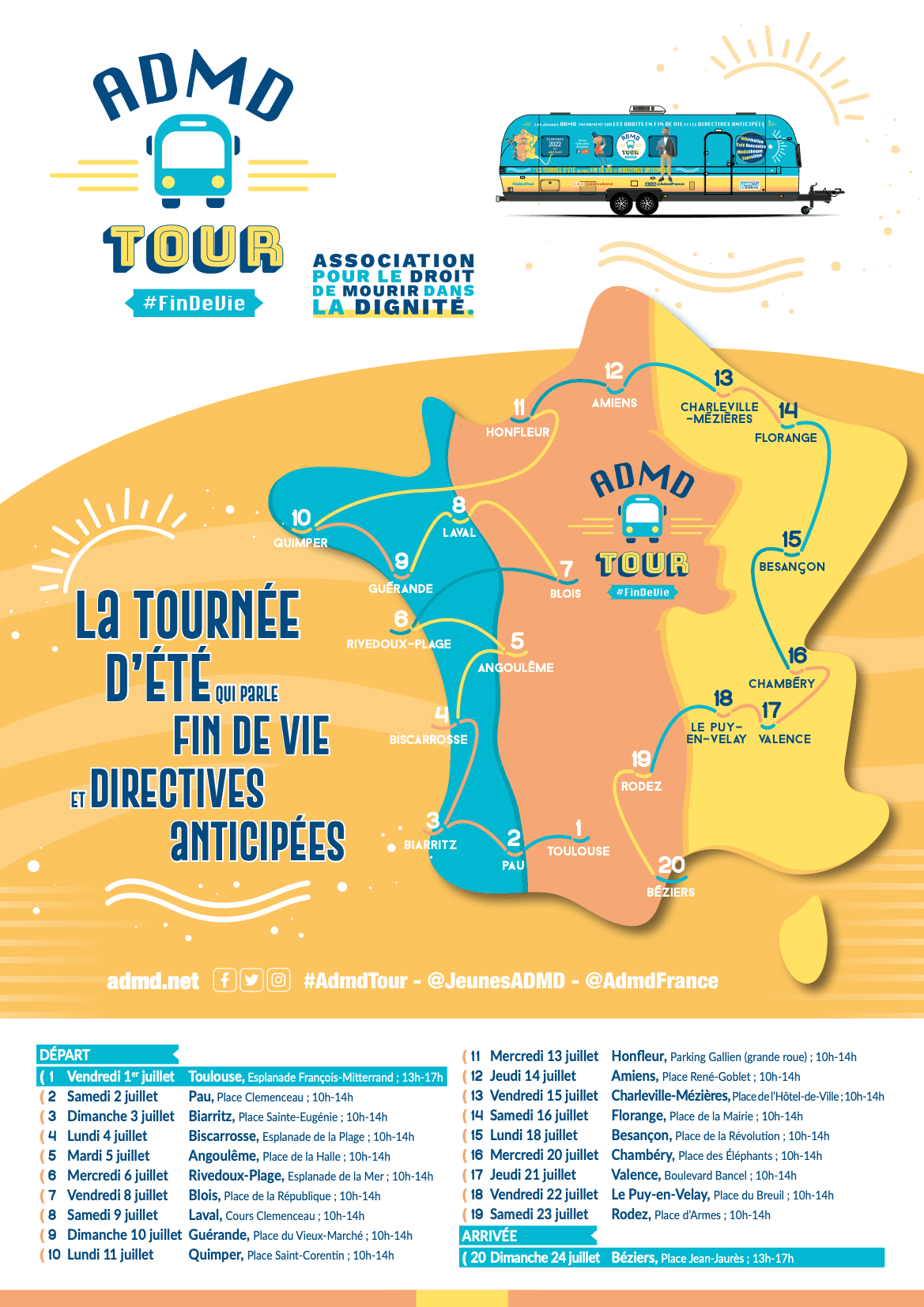 Affiche de l'édition 2022 de l'ADMD Tour