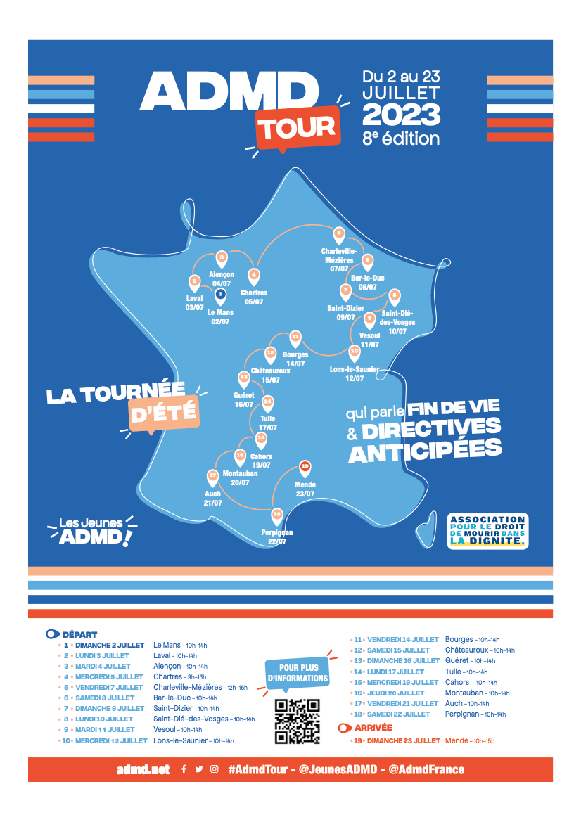 Affiche de l'édition 2023 de l'ADMD Tour